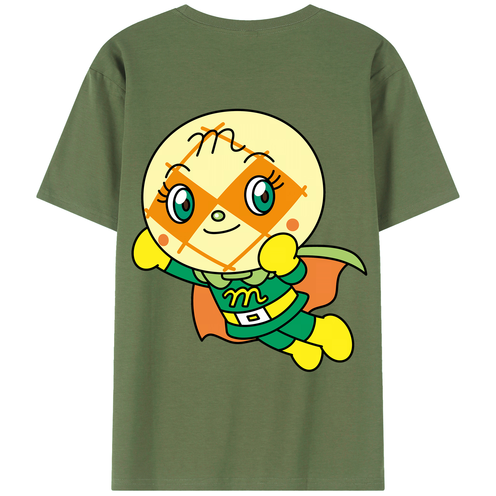 （画像用） アンパンマン Anpanman 綿100％ メンズ半袖Tシャツ（バックプリント） 通気性